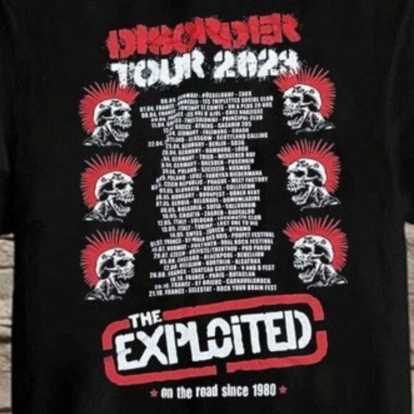 The Exploited Disorder Tour 2023 T-Shirt Punk Rock Band Concert Fan Gift 2 79 - Picture 3 of 7